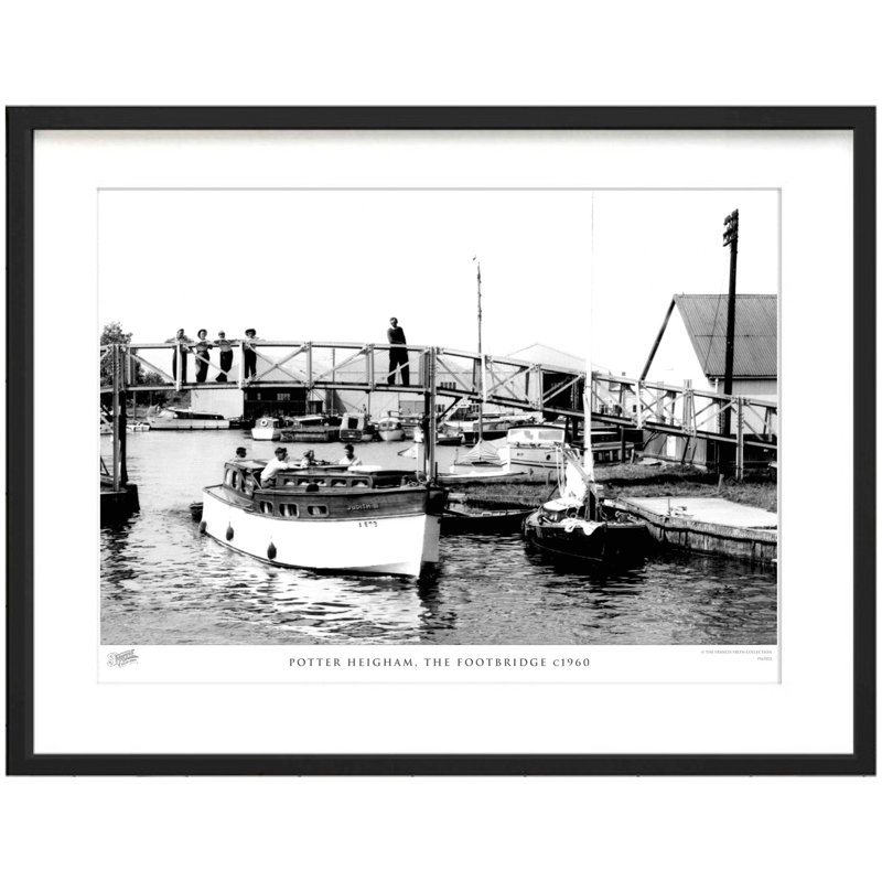 Potter Heigham, The Footbridge C1960 by Francis Frith - Single Picture Frame Print, 60cm H x 80cm W x 2.3cm D