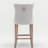 Velvet Upholstered Bar stools with Chrome Nailhead Trim and Wooden Legs (Beige,Set of 2)-694469924-694469927