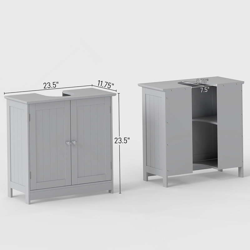 Armoire de salle de bain sous le lavabo avec 2 portes (sans lavabo)
