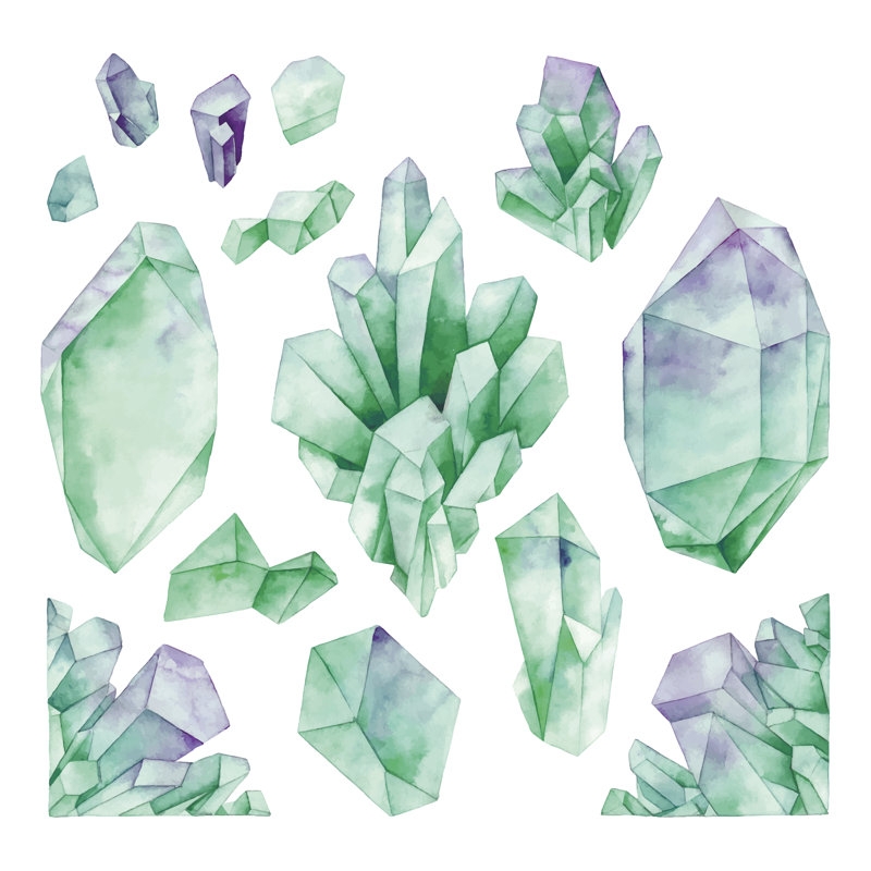 Pastel Colored Crystals by Homunkulus28 - Wrapped Canvas Print, 51cm H x 51cm W