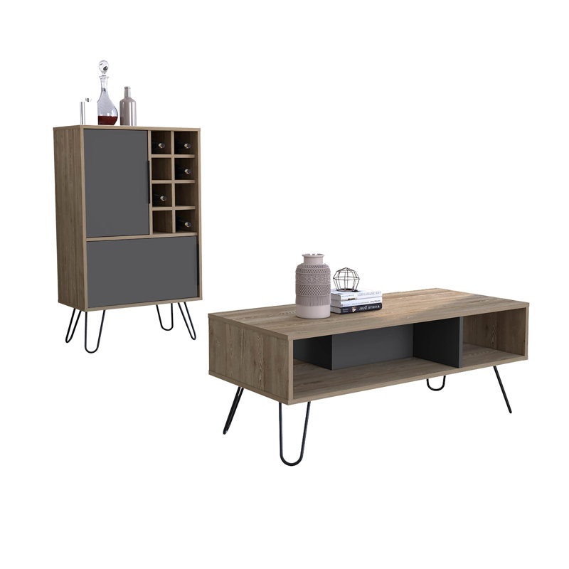 Pahokee Four Leg Coffee Table with Storage