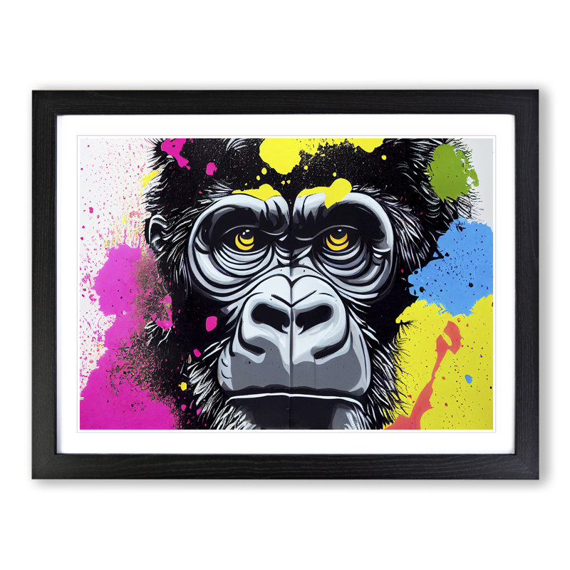 Gorilla Splash Vol.4 Abstract - Single Picture Frame Print, Black Framed, 34cm H x 46cm W x 2cm D