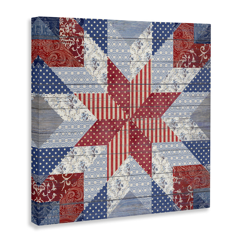 «Patriotic Quilt», art par Susan Arnot, H 17 po x l 17 po
