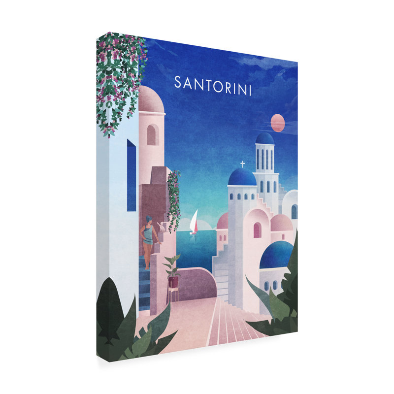 "Emel Tunaboylu Santorini", art sur toile, H 18 po x l 24 po