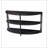 Kalne Console Table Half Moon Shape with 2 Open Shelves