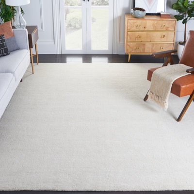 Tapis beige en coton tissé à la main Brandee