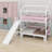 Bunk Bed, House-Shaped with Slide and Storage Staircase, Sturdy Frame-574370614