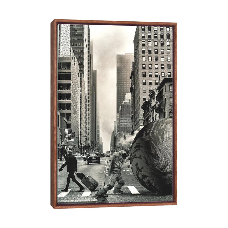 Struggle Is Real by Rob Hakemo - Print on Canvas, Classic Brown Wood Framed, 101.6 cm H x 66.04 cm W