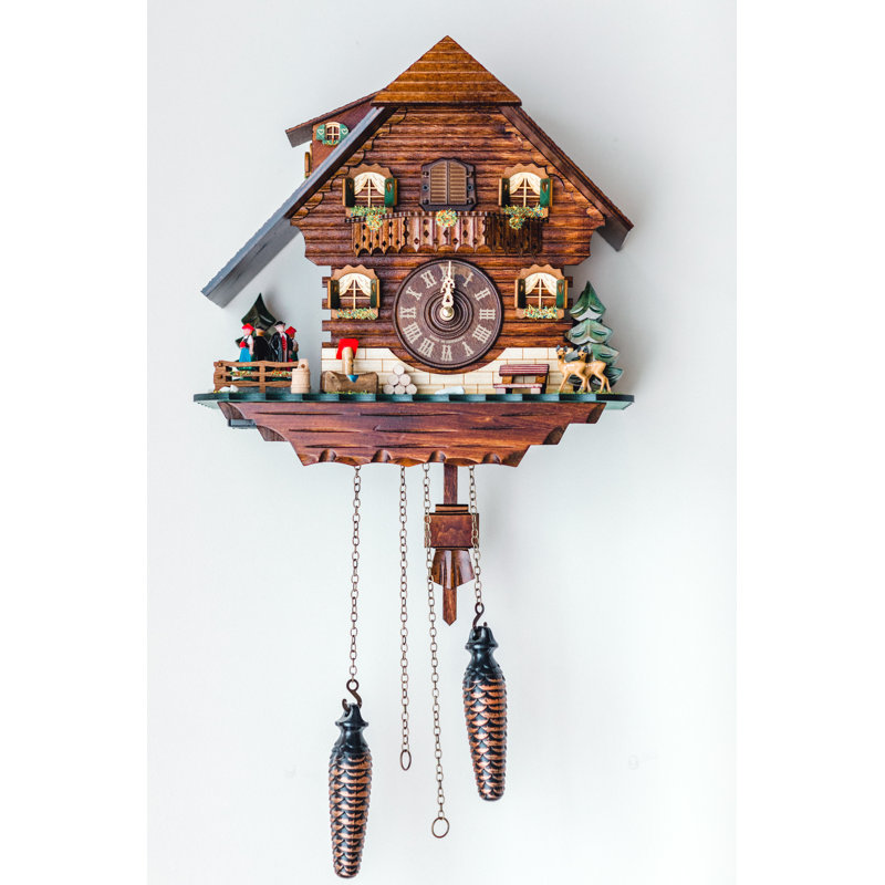 Solid + Manufactured Wood Cuckoo Wall Clock