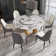 Round Sintered Stone Dining Table With Rotating Tray