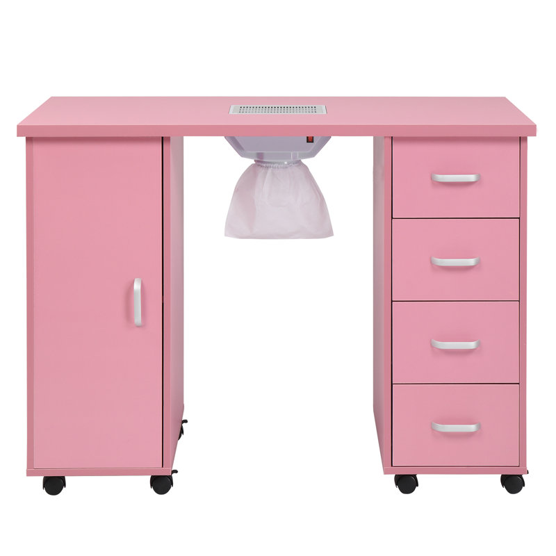 Table de manucure Amberle, Rose