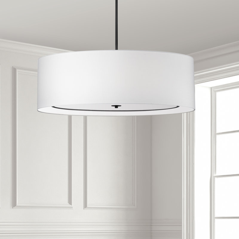 Luminaire suspendu incandescente 4 lumières de la marie, H 10 po x l 40 po x P 40 po