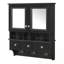 Armoire de rangement murale à miroir avec tablette ouverte et 3 tiroirs-1774716985