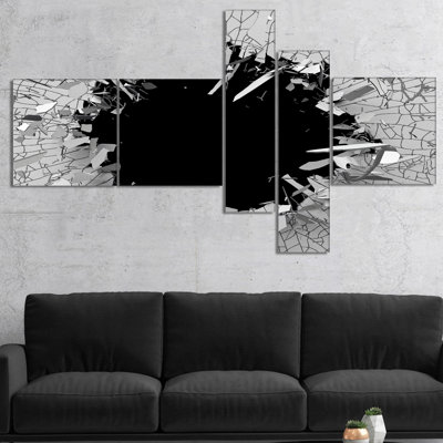 « abstract brokened wall 3d design », impression à multiples images sur toile