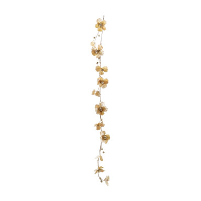 Blush Magnolia Garland with Glittered Jewels