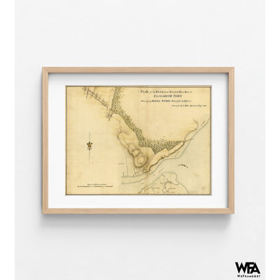 Elizabeth New Jersey, Old USA City Print, New Jersey Antique Poster Print, American Revolution Decor, Elizabeth City History Art Print