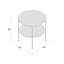 Table de bout ronde en verre et en fer patiné de 24 po avec tablette Jordyan-206000663