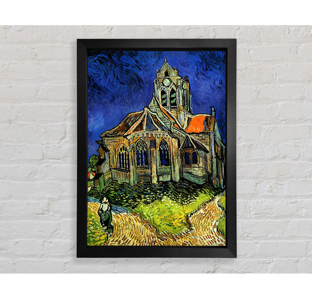 Van Gogh Die Kirche in Auvers von Vincent Van Gogh - Einzelne Bilderrahmen Kunstdrucke