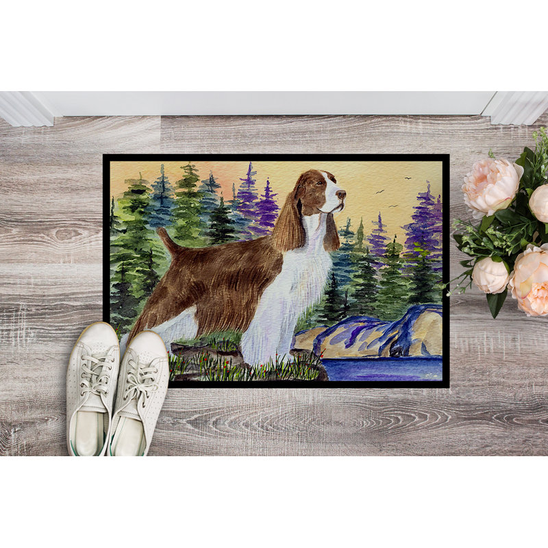 Tapis d'entrée antidérapant Tappen Springer Spaniel, Rectangle 2 pi x 3 pi