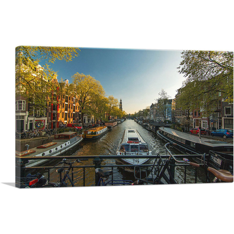" Canal Of Amsterdam Netherlands ", 12" H x 18" W x 0.75" D