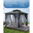 High-quality Hardtop Gazebo for Patio and Garden – Double Metal Roof, Mosquito Netting, Privacy Curtains, Heavy-Duty Aluminum Pavilion, All-Weather Outdoor Canopy – 8x8FT – Color: Gray Mesh Black Yarn-125296000