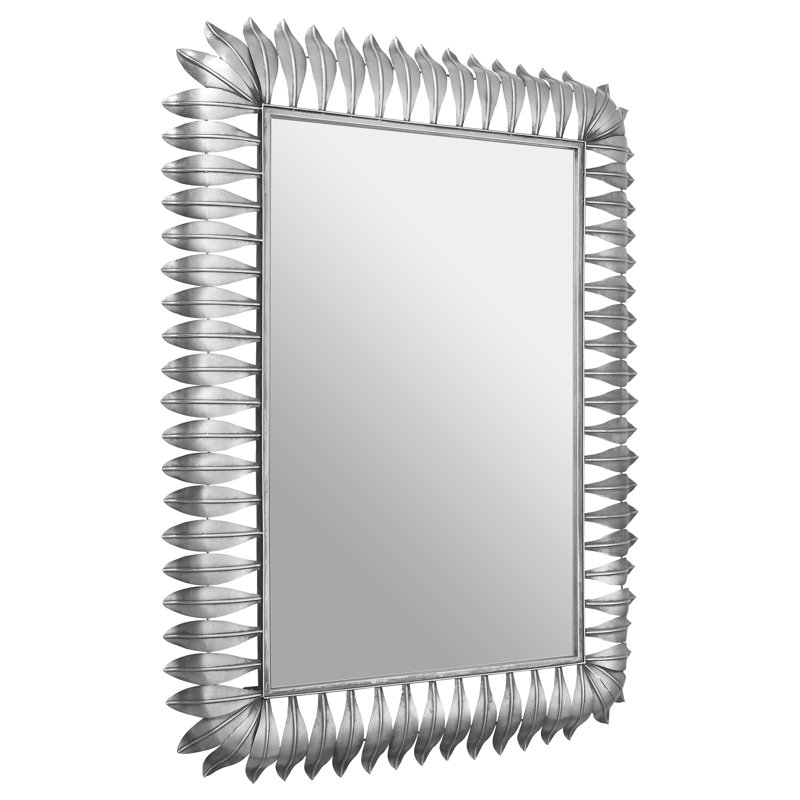Glendive Metal Concave Wall Mirror, Silver