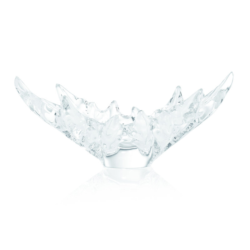 Champs-Élysées Handmade Crystal Decorative Bowl, Clear, 9.06" H x 23.62" W x 13.39" D