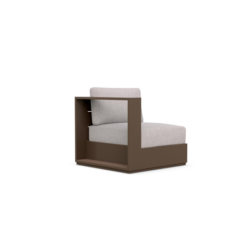 Sydney Right Arm Chair Bronze + Fawn Cushion, Bronze, Fawn