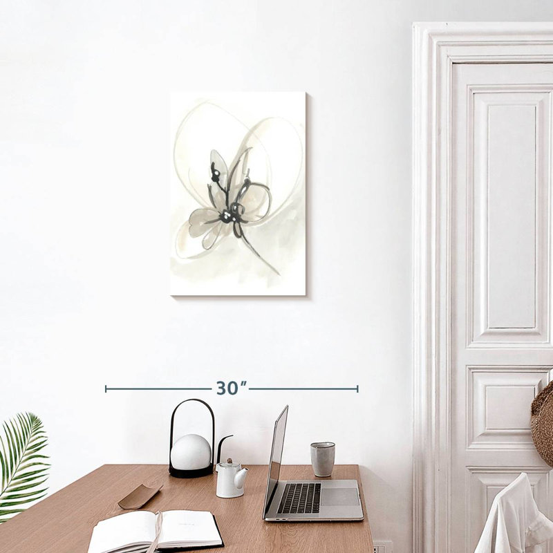Avery Neutral Floral Gesture VI, 24" H x 16" W