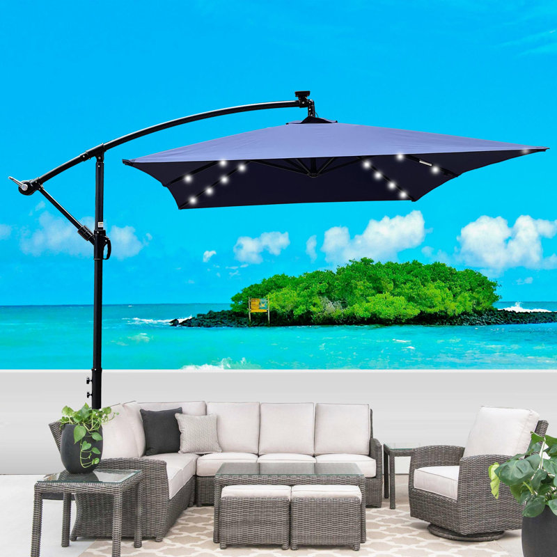 Parasol lumineux à énergie solaire à DEL, Marine
