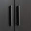 Classeur en acier noir avec portes, tablettes réglables pour le matériel de bureau, matériau haute résistance, structure stable, installation simple pour différents usages de rangement, acier laminé à froid, structure,-1817790273