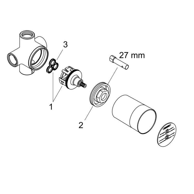 European Brass 3-Way Diverter Valve for Showers