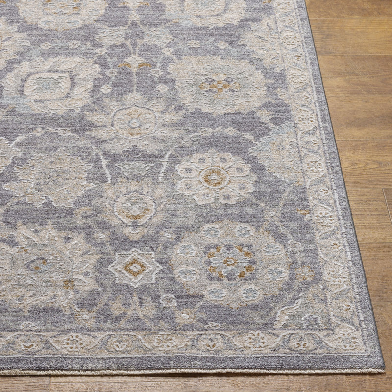 Tapis oriental bleu gris Finnlagh, Rectangle 2 pi x 4 pi