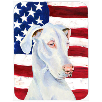 Drapeau américain avec planche à découper en verre Great Dane USA