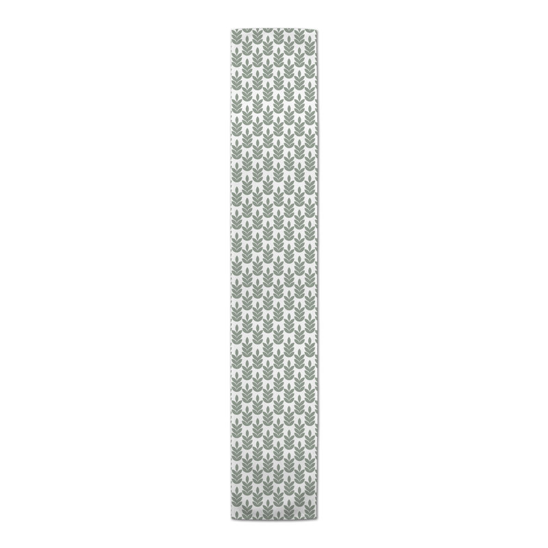 Chemin de table Abirami, 90 po x 16 po, Vert