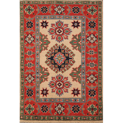 Tapis oriental géométrique Kazak 2x3