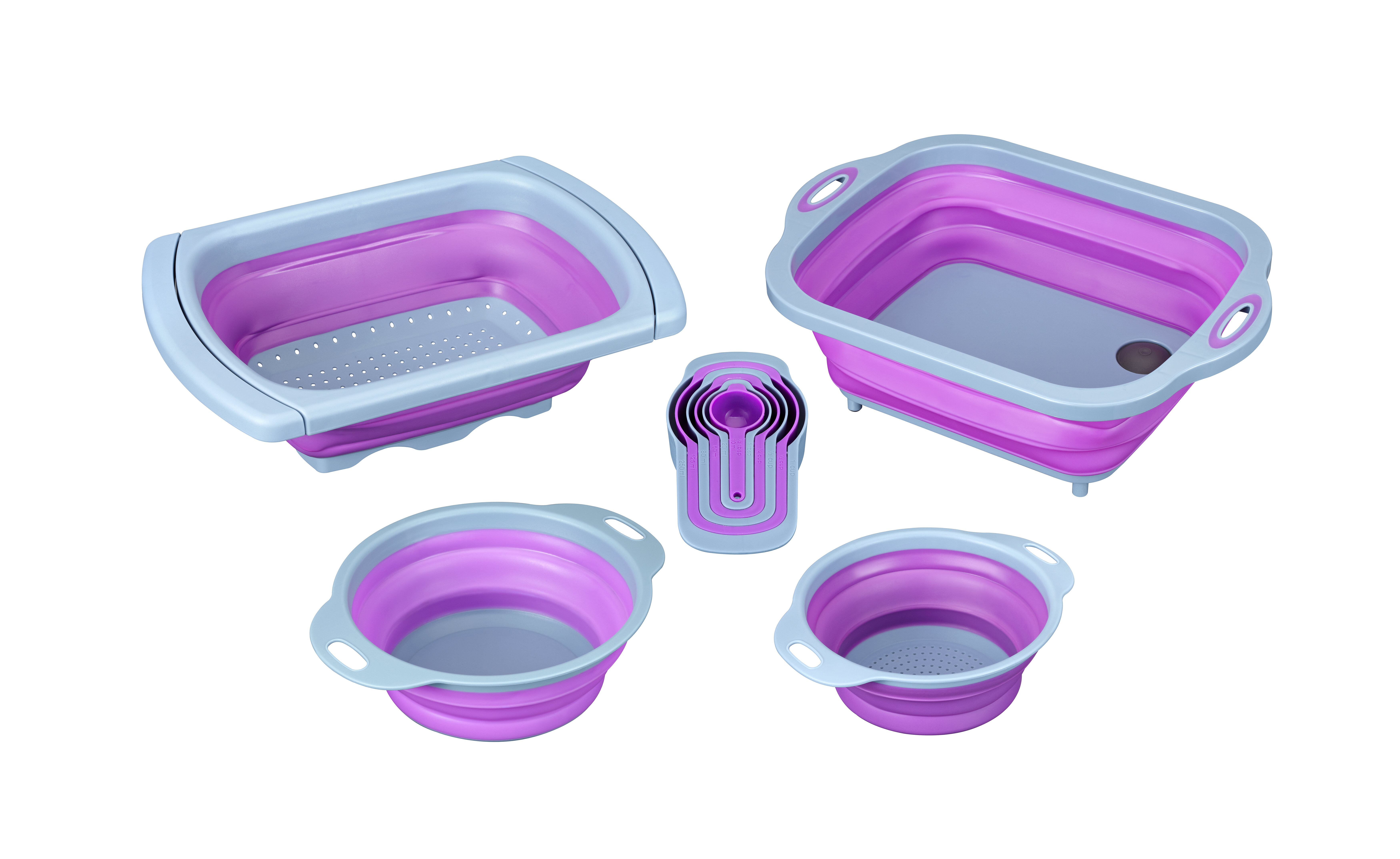 PurpleChef 6 -Piece Plastic Measuring Cup Set