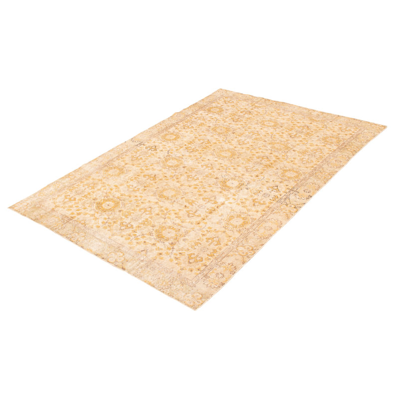 Danuel One-of-a-Kind 6'2" X 9'6" 2000s Wool Area Rug in Ivory