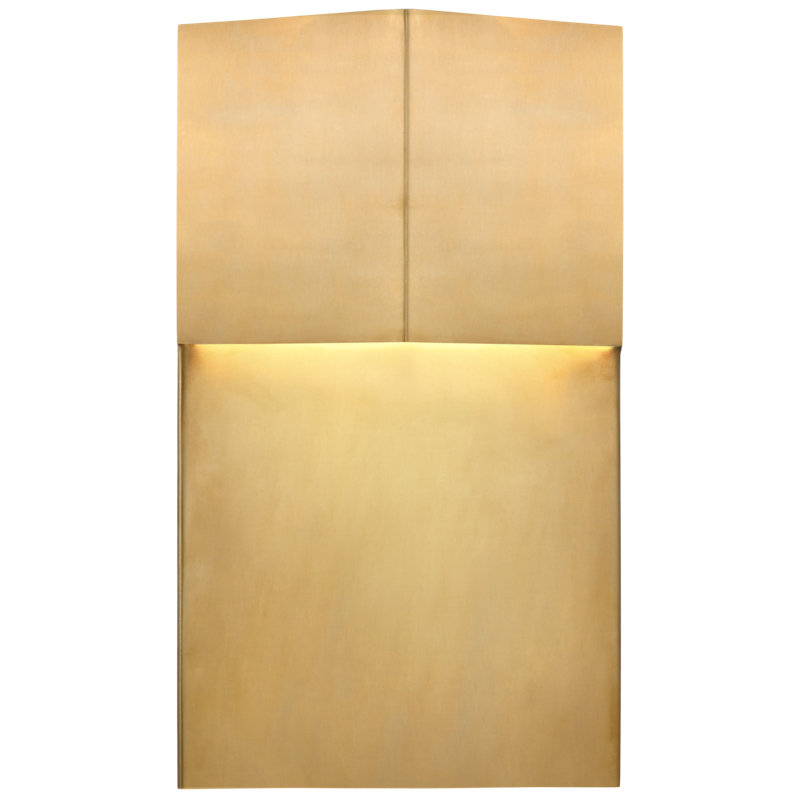 Kelly Wearstler Rega 12" Wide Sconce, Antique Brass