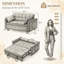 Canapé-lit modulaire 54,30 po Corduroy-92357591