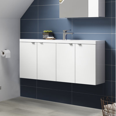 Fusion 30480mm Single Bathroom Vanity with Integrated Polyglomerate Basin