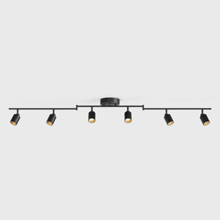 62.2'' 6 -Light Swing Arm Track Track Kit with Dimmable and Adjustable Head