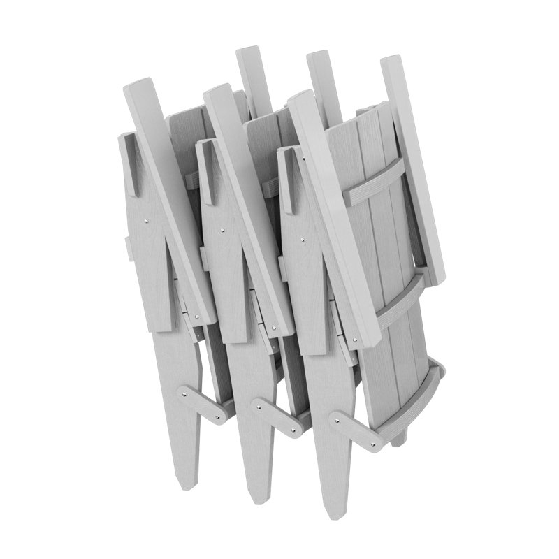 Allurine Foldable Outdoor Adirondack Chair, Gray