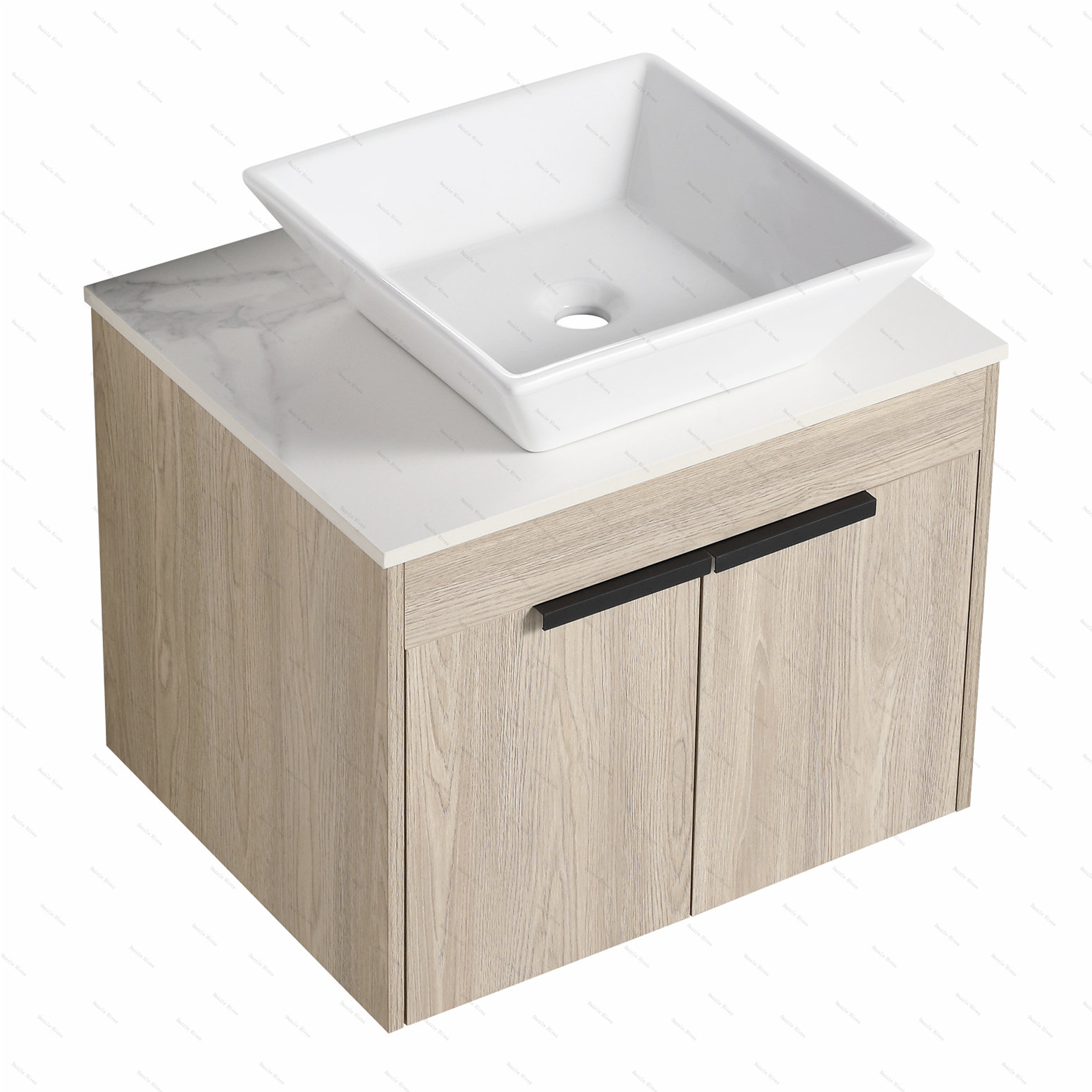 Dazzle Hives Modern Design Float Bathroom Vanity With Ceramic Art Sink ...