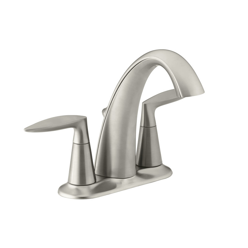 Kohler Alteo® Centerset 4" Bathroom Faucet with Pop-Up Drain Assembly, 2-Handle Bathroom Sink Faucet, 1.2 gpm