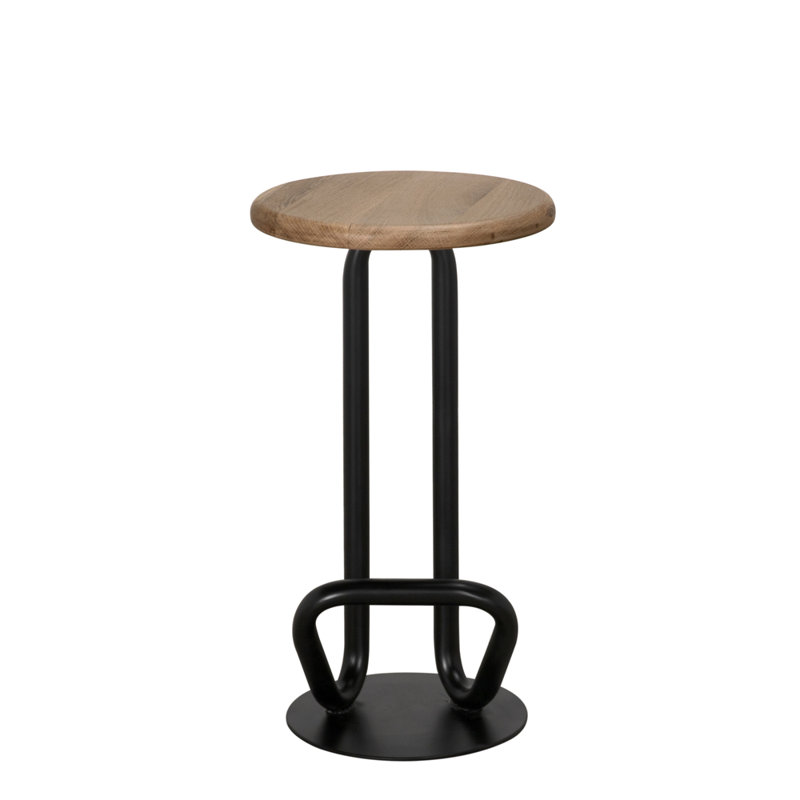 Hook Stool with Metal Frame, Counter Stool (26” Seat Height)