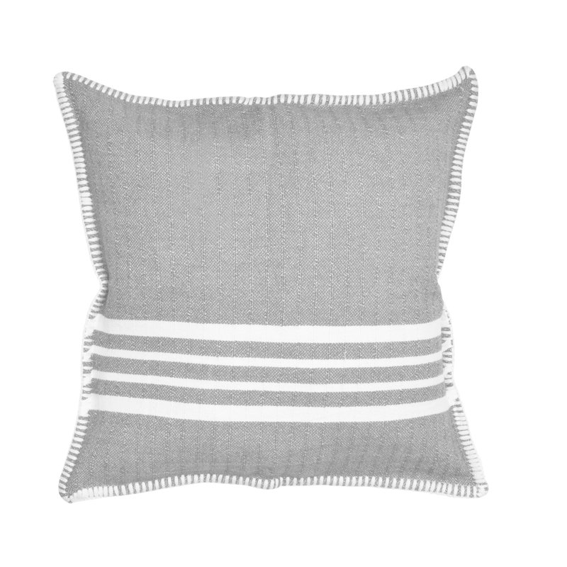 Housse de coussin en coton , 16 po x 1 po, Gris
