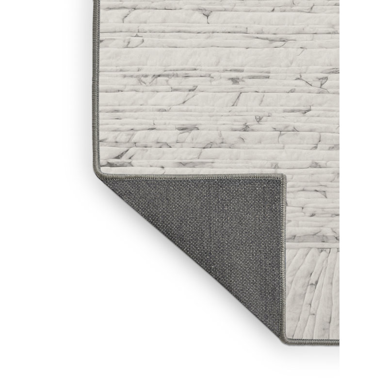 Tapis gris soyeux et moelleux, Rectangle 8 pi x 12 pi
