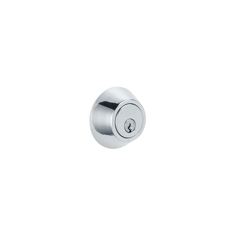 Dexter Single Cylinder Deadbolt, Bright Chrome