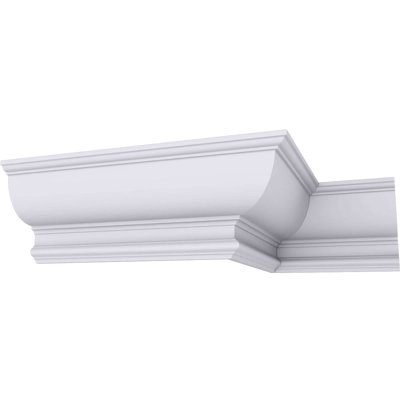 6"H x 4 1/2"P x 7 5/8"F x 94 1/2"L Maria Traditional Smooth Crown Moulding
